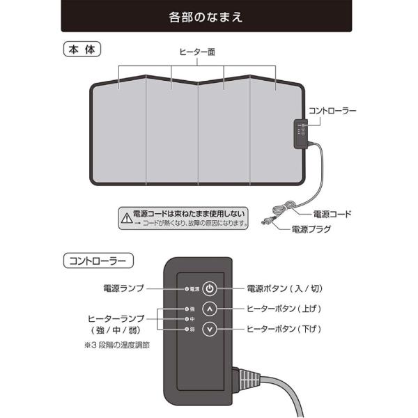 ヒーター デスクヒーター 足元 暖房 折りたたみ パネルヒーター