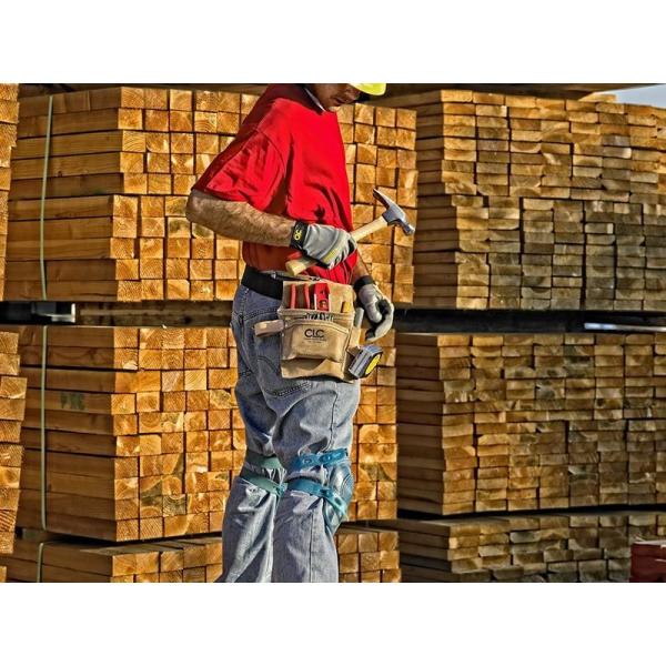 プロ用 大工職人 腰袋 腰みの 腰道具入れ 皮 スエード 3ポケット シー