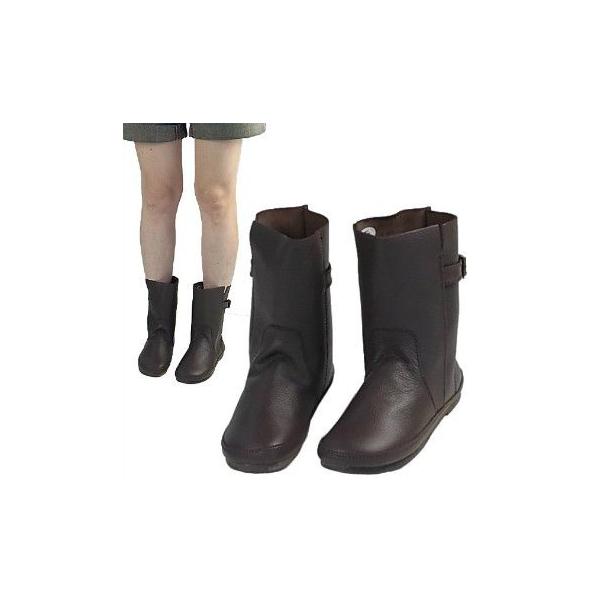 新入荷/本革ブーツ/ぺたんこ/くったり/KOOS風ショートブーツ