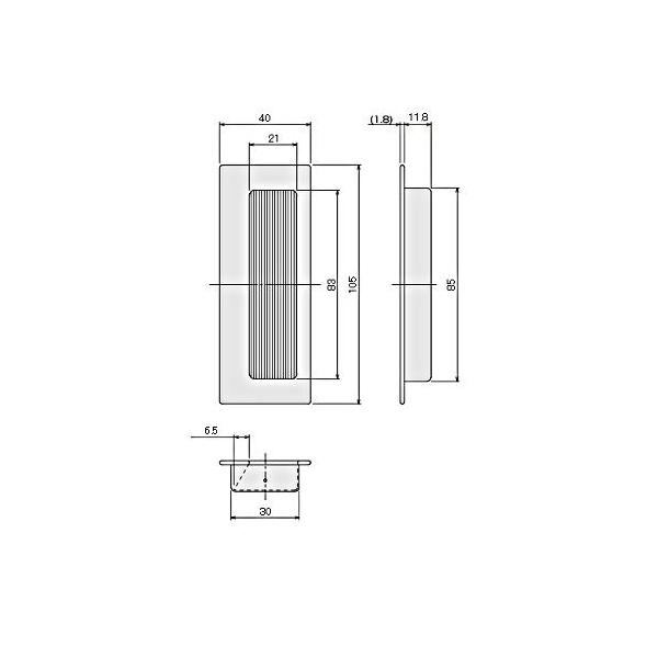 アトムリビンテック スカイ戸引手 白 105mm 194674 0 /【Buyee】