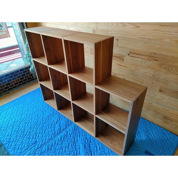 無印良品 スタッキングシェルフ追加3段 ウォールナット材 ◎無印良品