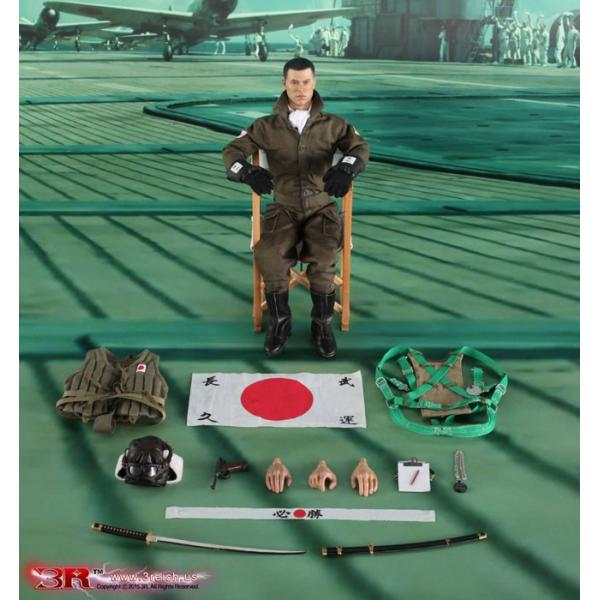 ゼロ戦パイロット夏服バージョン　フィギュア オリジナルボックス入り　神戸一尺堂① ゼロ戦パイロット夏服バージョン フィギュア オリジナルボックス