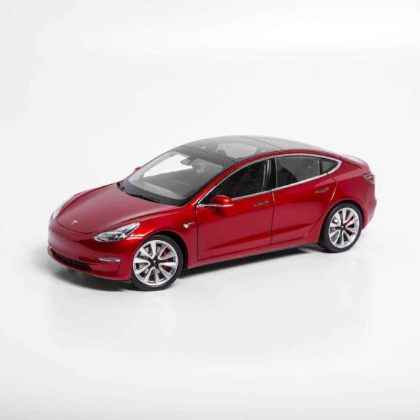 TESLA Diecast 1:18 Scale Model 3 テスラ純正品 ダイキャスト 1/18 モデル3 マルチコートレッド モデルカー  ミニカー /【Buyee】