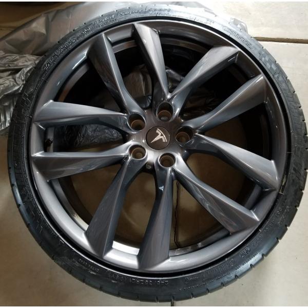テスラ モデルS 純正 21インチ アラクニッド ホイール グレー4