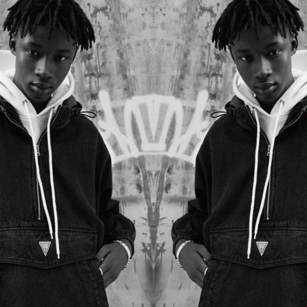 GUESS GREEN LABEL POCKET HOODIE ゲス緑ロゴデニムアノラック