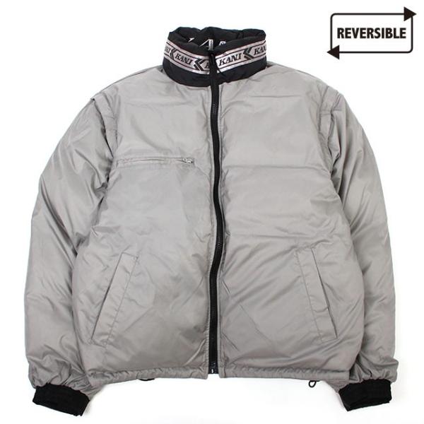 KARL KANI REVERSIBLE NYLON DOWN PADDED JACKET BLACK GREY カール