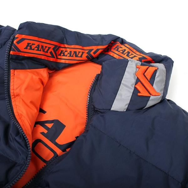 KARL KANI REVERSIBLE NYLON DOWN PADDED JACKET NAVY ORANGE カール