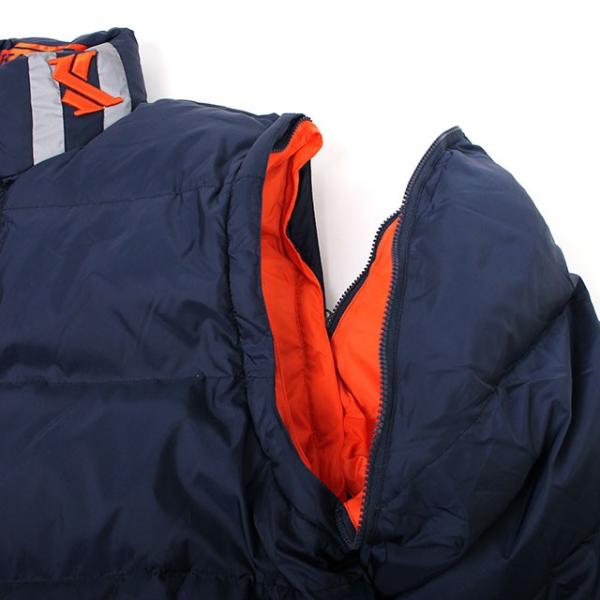 KARL KANI REVERSIBLE NYLON DOWN PADDED JACKET NAVY ORANGE カール