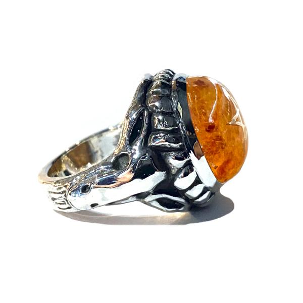 ALEX STREETER NEW ANGEL HEART RING 琥珀-