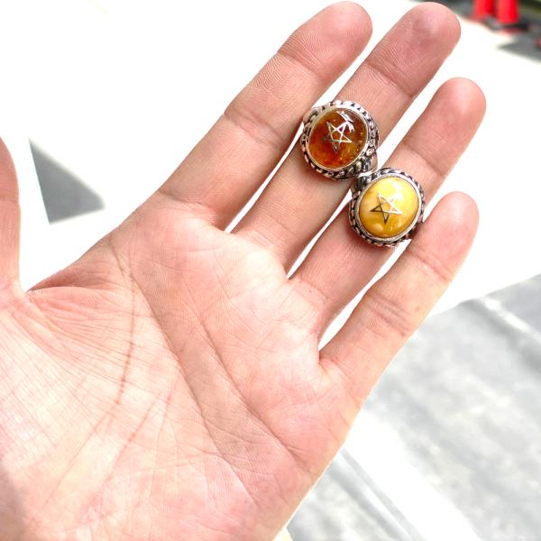 アレックスストリーター Alex Streeter ベイビーエンジェルハートリングバルティックアンバー Baby Angel Heart Powder  Baltic Amber /【Buyee】