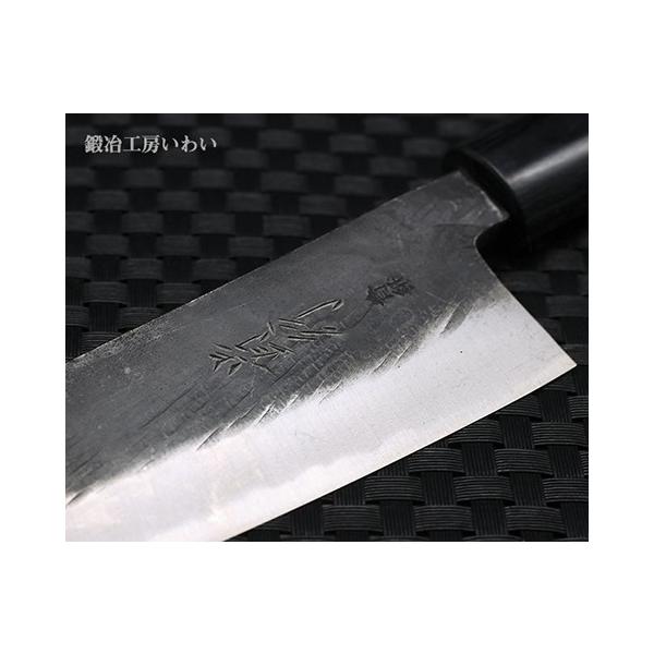 手打ち包丁 越前打刃物 本鍛造 黒打 三徳包丁 送料無料 /【Buyee