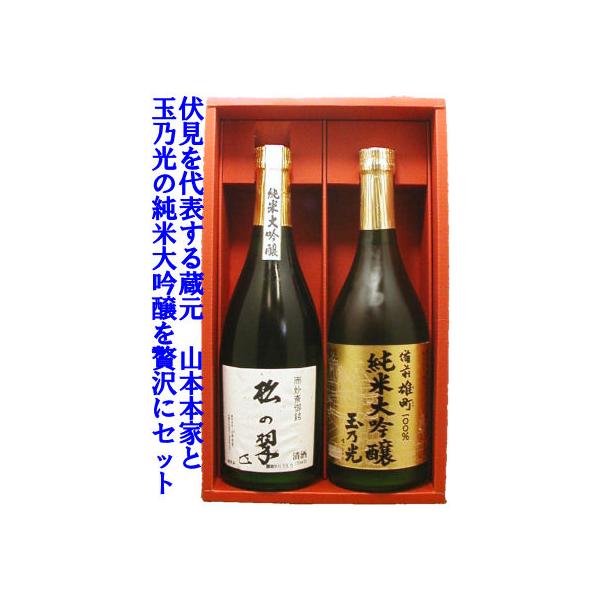 日本酒ギフトセット」神聖 松の翠 純米大吟醸酒・玉乃光備前雄町