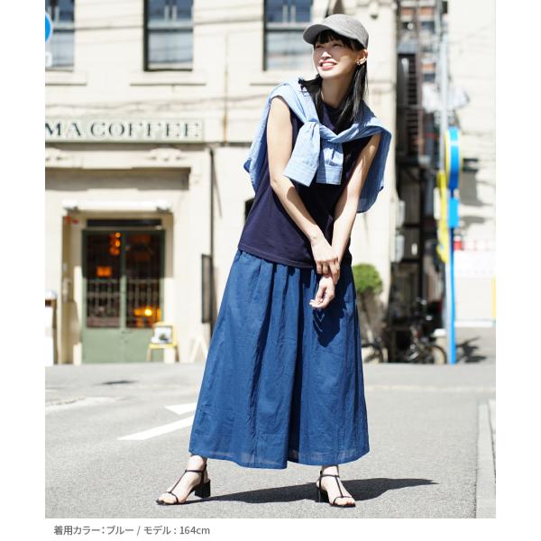 ワイドパンツ レディース ボトムス コットン ゆったり zootie