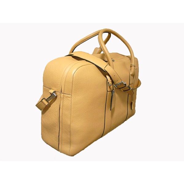 Brioni ブリオーニボストンバッグカーフスキンライトキャメル