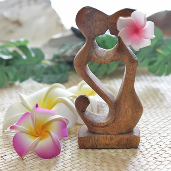 ハワイ 置物 木彫り（カラフルなティキ面50 i ティキマスク