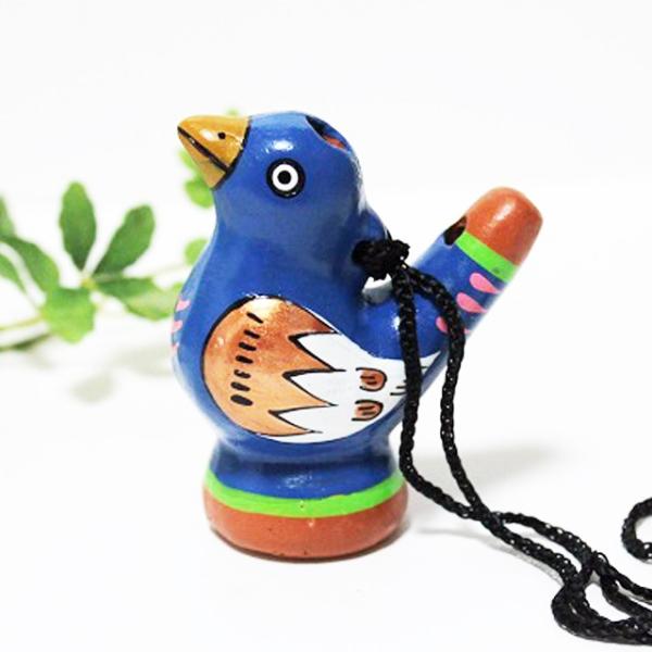 水笛ペルー産 南米雑貨 楽器 陶器雑貨 鳥の形の笛 オカリナ 鳥の置物