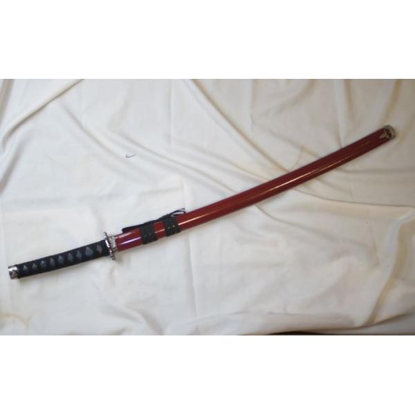 木製鞘付き日本刀・赤茶塗装 銀鍔（銀色金具） /【Buyee】 Buyee