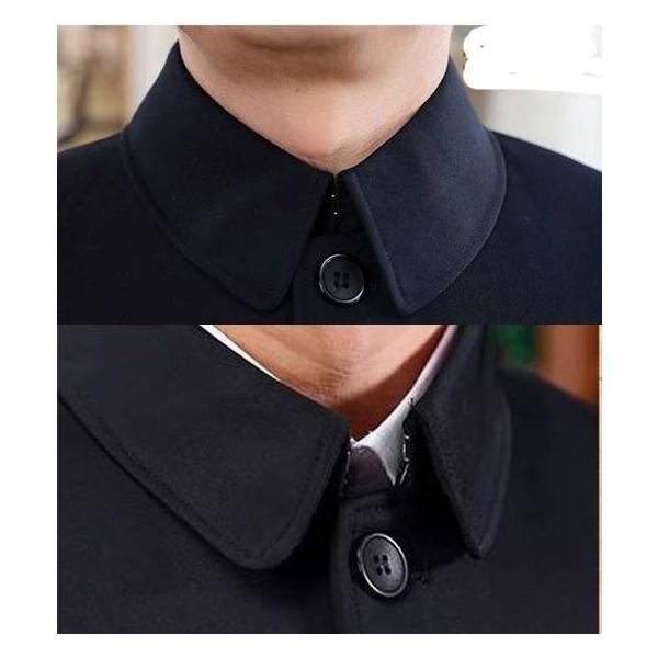 中国高級 人民服 中山服 上下スーツ（上衣＋ズボン）・黒色 外ポケット
