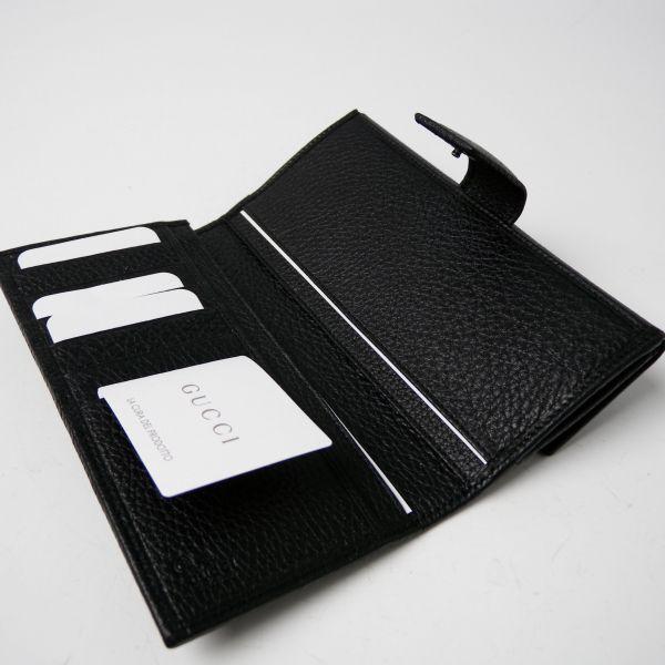 未使用品 GUCCI 長財布 128223 ブラック Wホック財布 グッチ財布メンズ 長財布 二つ折り GUCCI Wホック長財布 128223