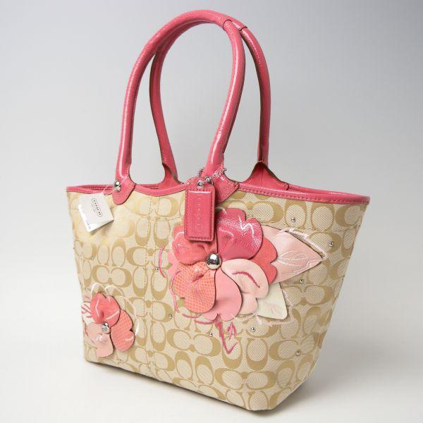 コーチ トートバッグ バッグ ピンク 16276 シグネチャーフローラル