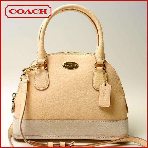 訳ありコーチ COACH バッグ 斜めがけ 2WAY ショルダーバッグ バイカラー ミニ コーラ ドーム サッチェル34517 /【Buyee】