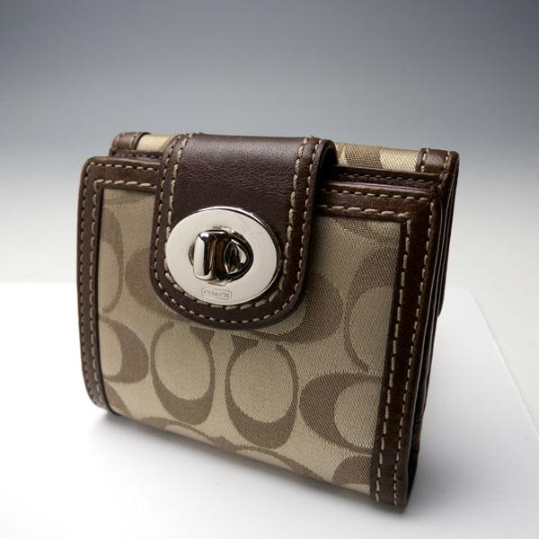 コーチ財布 二つ折り財布 COACH ハンプトンズ シグネチャー ターン
