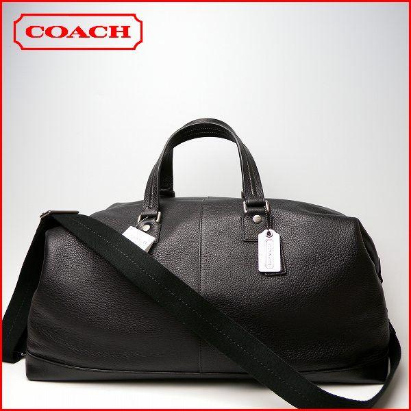 コーチ　ボストンバッグ　COACH ブラック　2WAY COACH コーチ ボストンバッグ 旅行かばん メンズ 2Way レザー