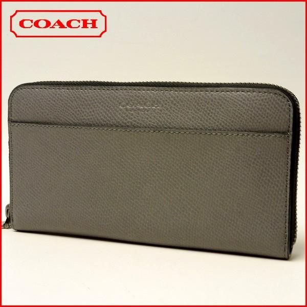 コーチ 長財布 メンズ 財布 COACH クロスグレーン レザー ラウンド