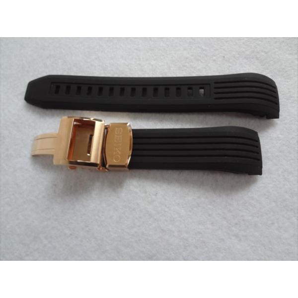 SEIKOアストロン 22mm純正シリコンバンドバックル付 ブラック /8X用