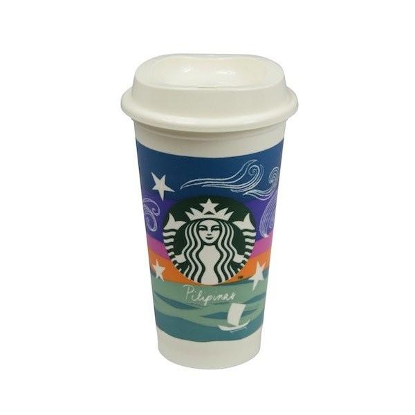 Starbucks スターバックス 海外 フィリピン 限定 プラスチック リユーザブルカップ 16oz マニラ湾の夕陽 美しいサンセット タンブラー  /【Buyee】