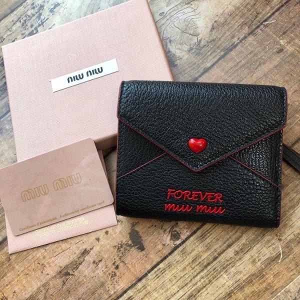 新品 ミュウミュウ ラブレター miu miu 三つ折り財布 /【Buyee】