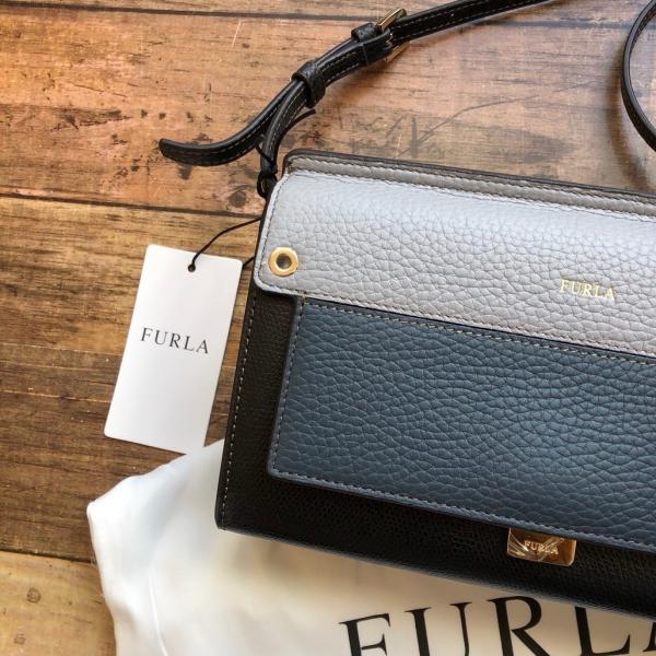 【美品】FURLA LIKE ショルダーウォレット ショルダーバッグ レザー 美品】FURLA LIKE ショルダーウォレット ショルダーバッグ