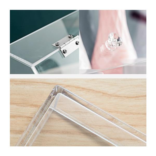 アクリル製　透明フラップBOX アクリル製 透明フラップBOX