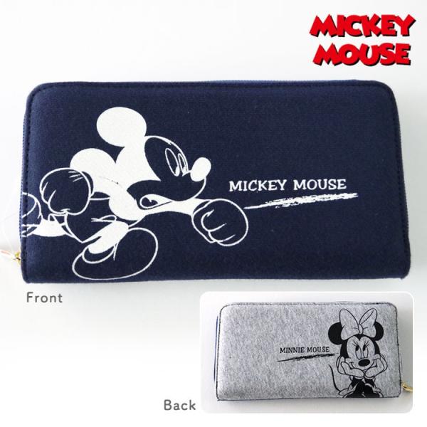ミッキー＆ミニー新作Disney ラウンドファスナー長財布／( 新作