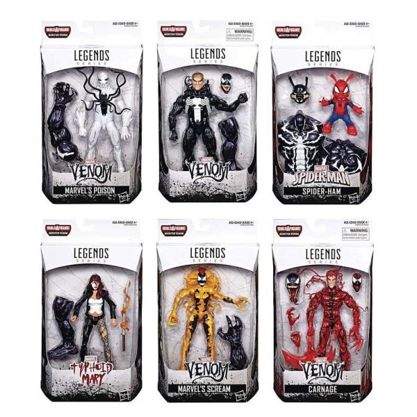 MARVEL - 『マーベル・コミック』6インチ　ヴェノム シリーズ１.０　６体セット マーベル・コミック』【ハズブロ アクションフィギュア】6