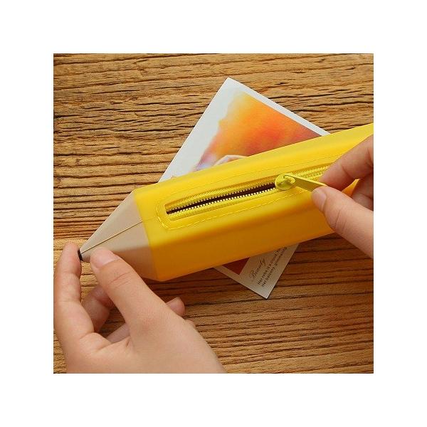 Silicone pencil shaped pencil case