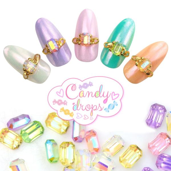 ネイル パーツ キャンディ ドロップ カラー MIX 約30個 ネイル レジン