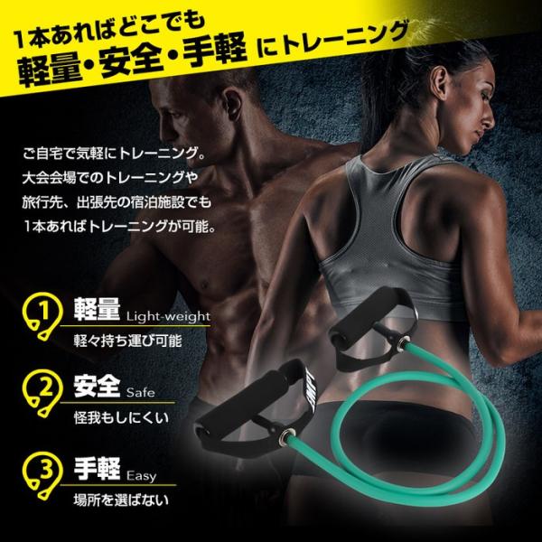 トレーニングチューブ ノーマル フィットネスチューブ 肩 背中