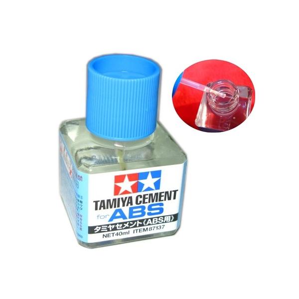 タミヤ セメント (ABS用) ABS樹脂専用接着剤 「使いやすい、はけ