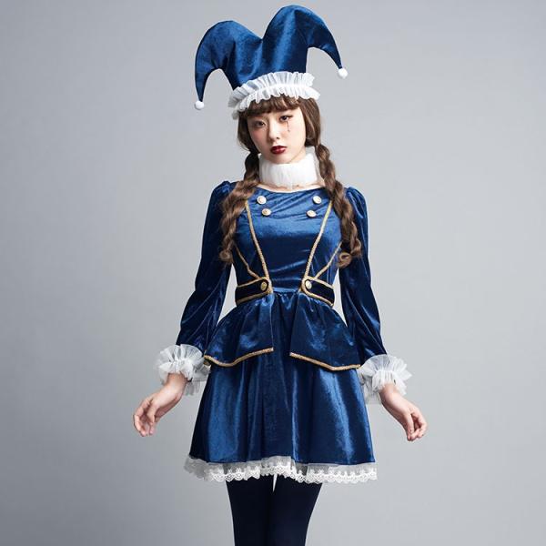 ハロウィン コスプレ LLL Moonlight Clown ピエロ 女子 個性的 仮装