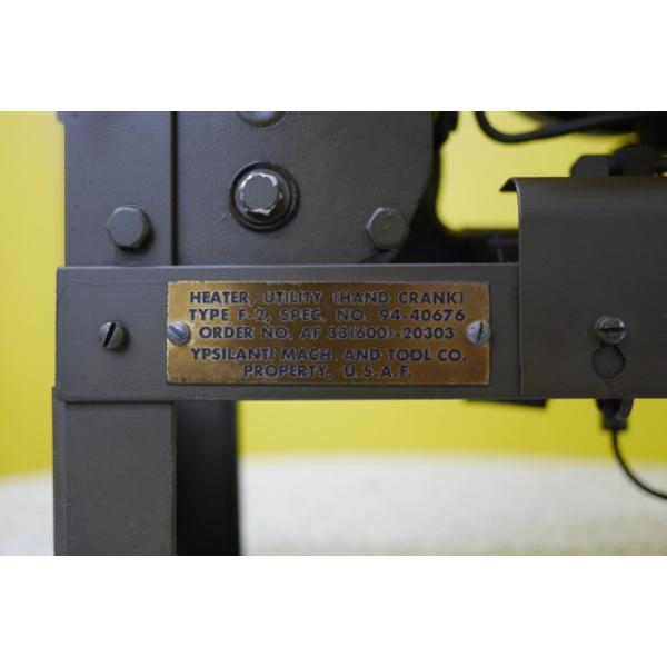 米軍　ヒーター 実物) 米軍 燃焼式ヒーター(Type F-2) HAND CRANK HEATER U.S.A.F