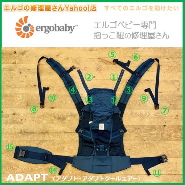 エルゴ 修理 ADAPT （5）胸凸バックル交換 プラスチック バックル 交換