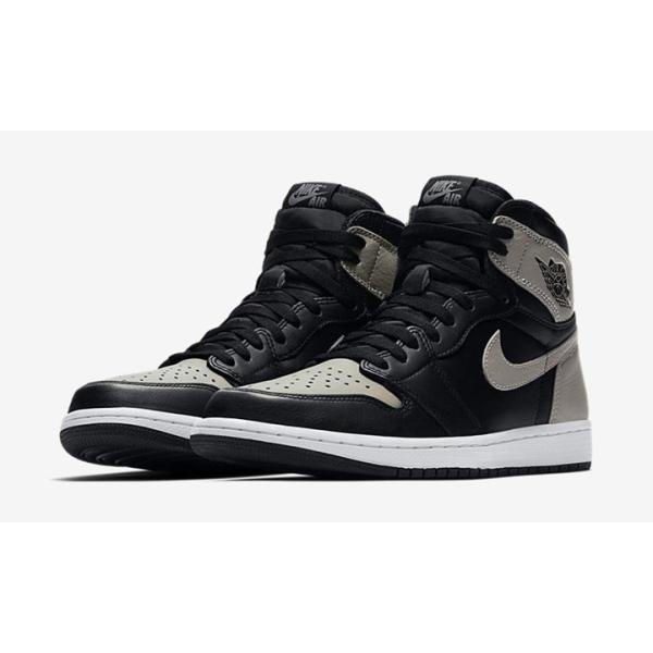 NIKE 180414 AIR JORDAN 1 RETRO HIGH OG 555088-013 BLACK/MD GRY US7