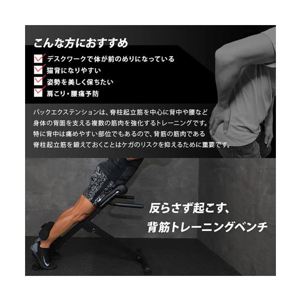 バックエクステンションベンチ 折りたたみ 背筋トレーニング用