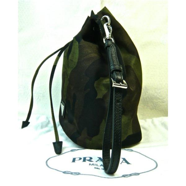 PRADA　巾着 プラダ 巾着 ポーチ 日本未発売 PRADA 1N1863 迷彩柄 TESSUTO