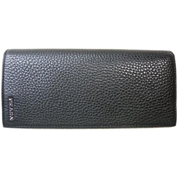 PRADA VITELLO GRAIN 長財布 黒 PRADA（プラダ） プラダ財布 二つ折り長財布 レディース ユニセックス