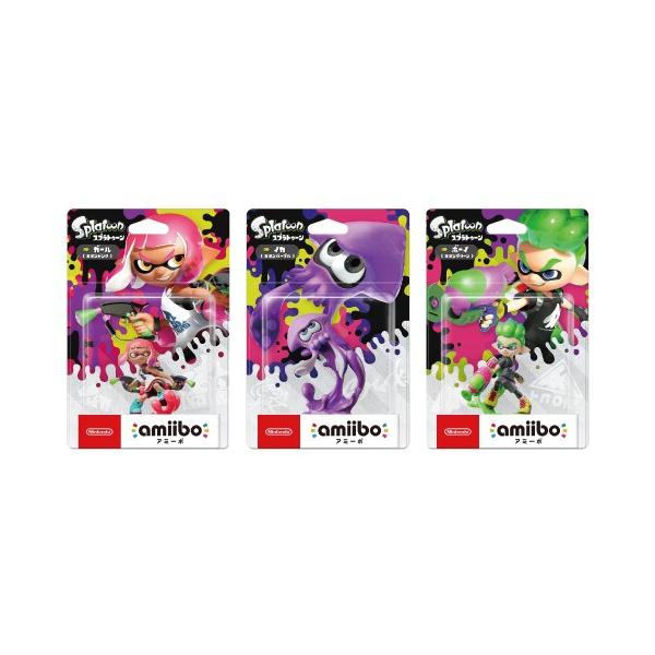 amiibo アミーボ 3個セット(スプラトゥーン2 シリーズ )ガール(ネオン