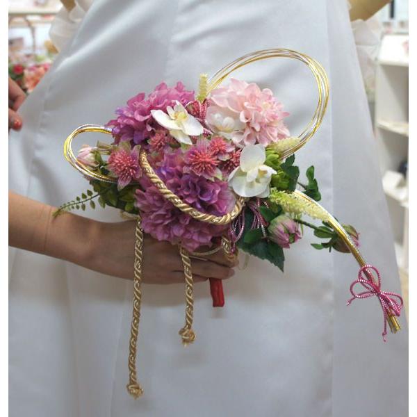 高級特大水引き やわらかい 和装 ウェディングブーケ。 