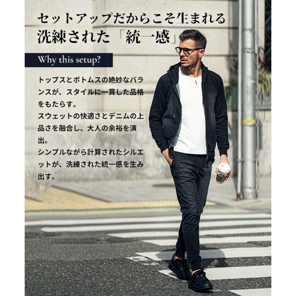 セットアップ メンズ 春 スウェット デニム セットアップ メンズ