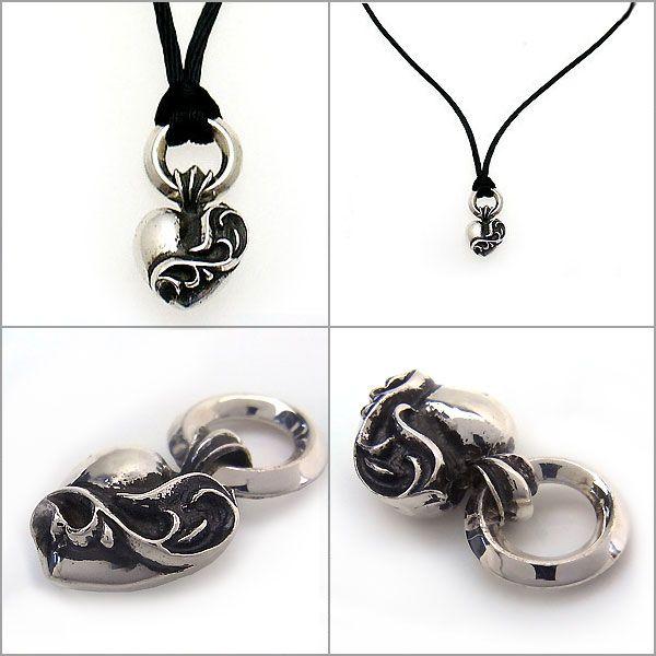 クロムハーツ ネックレス CHROME HEARTS ハート チャーム メンズ